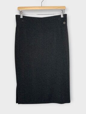 Life Is Good Pencil Jersey Skirt MEDIUM Dark Gray Casual Travel